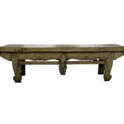 Dressoir laag creme/geel uniek