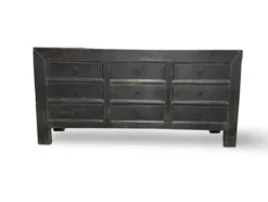 Dressoir 9 lades zwart uniek Dressoir 9 laden zwart uniek
