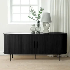Dressoir Lenn hout Zwart eiken