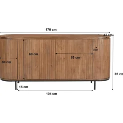 Dressoir Nairo 170 cm naturel