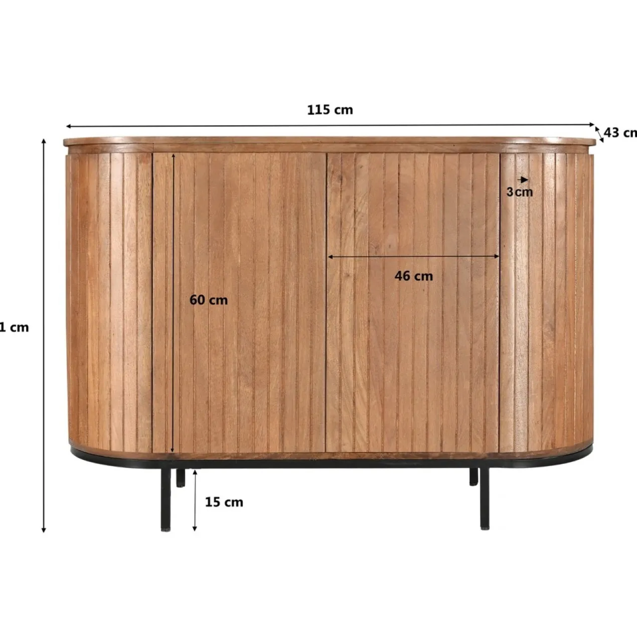Dressoir Nairo 115 cm naturel