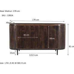 Dressoir Nairo 170 cm walnut