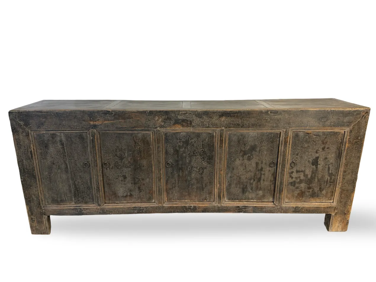 Dressoir naturel zwart 5 deur uniek