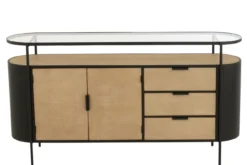 Dressoir Ovy Iron naturel/zwart