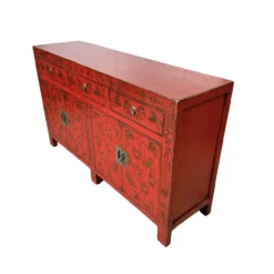 Dressoir rood beschilderd uniek