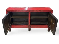 Dressoir rood 2-deurs lak unieke Dressoir rood 2deur lak unieke