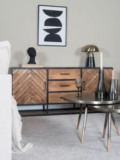 Dressoir Rune visgraat bruin