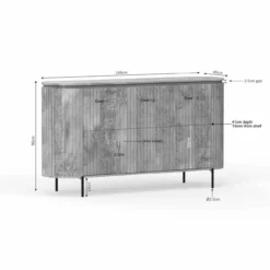 Dressoir Sol taupe 165 cm