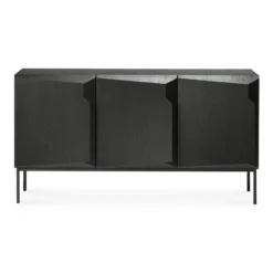 Dressoir Stairs - zwart eiken - 150 cm
