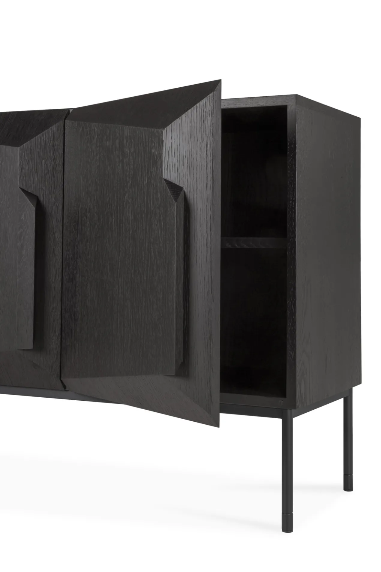 Dressoir Stairs - zwart eiken - 200 cm