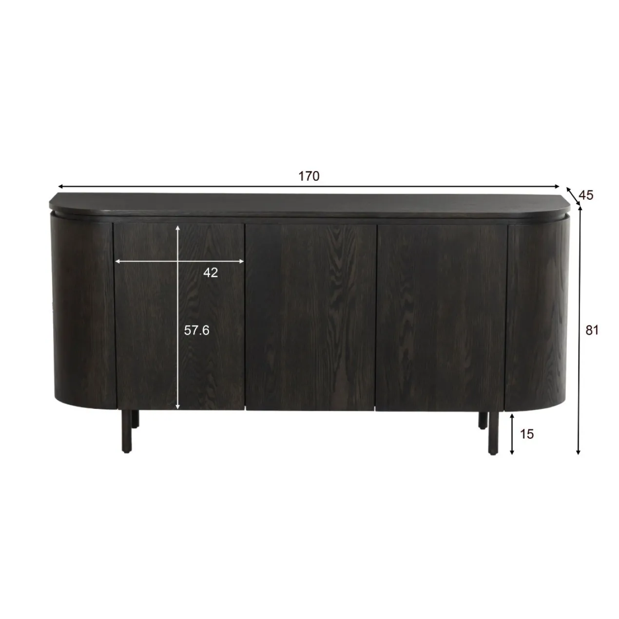 Dressoir Tavio 170 cm espresso