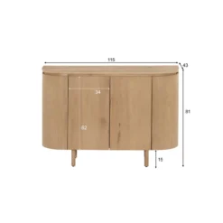 Dressoir Tavio 115 cm naturel