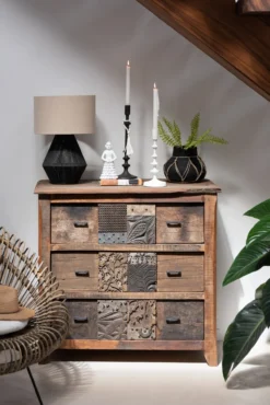 Dressoir verouderd hout bruin
