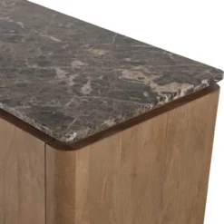 Dressoir Wallaby 100 cm naturel met bruin marmer