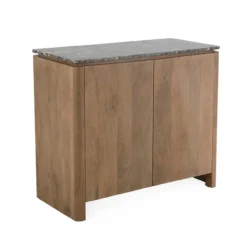 Dressoir Wallaby 100 cm naturel met bruin marmer