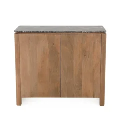 Dressoir Wallaby 100 cm naturel met bruin marmer