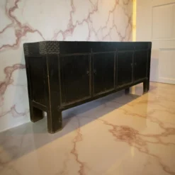 Dressoir zwart 4 deur noppen beslag