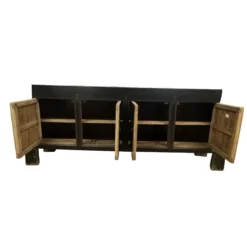 Dressoir zwart 4 deur noppen beslag