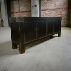 Dressoir zwart 4 deur noppen beslag