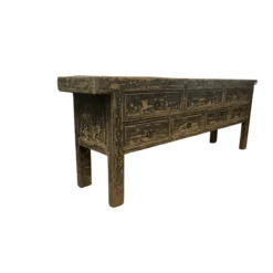 Dressoir zwart finish 7 la groot uniek
