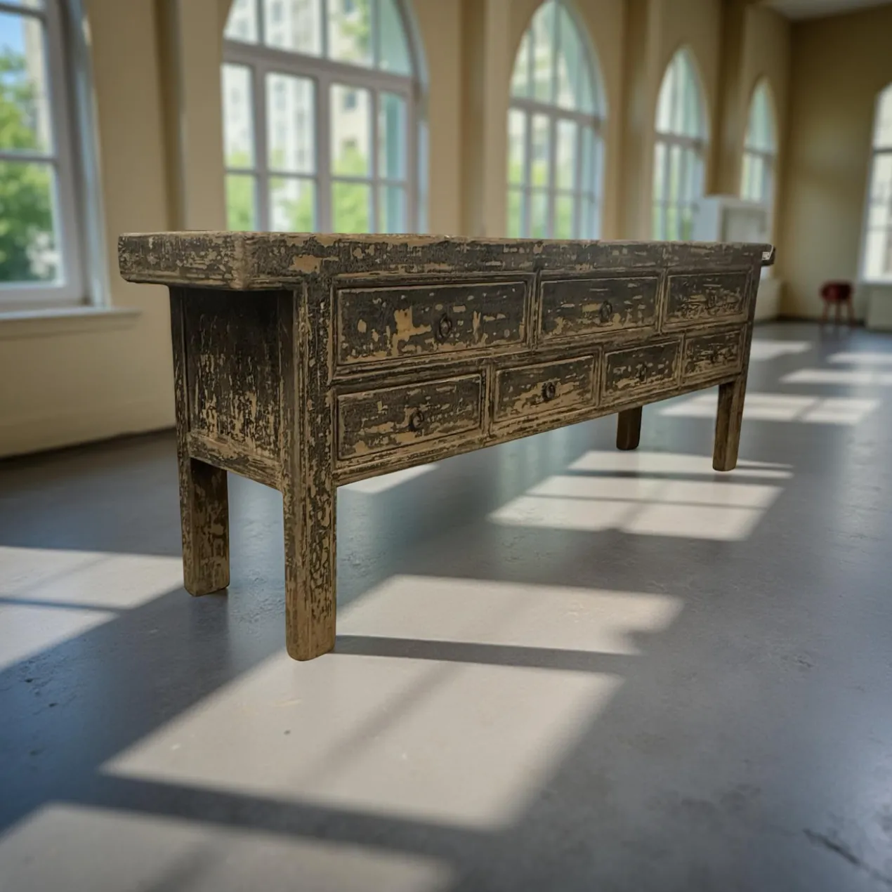 Dressoir zwart finish 7 la groot uniek