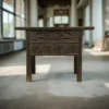 Dressoir zwart 3 la snijwerk uniek