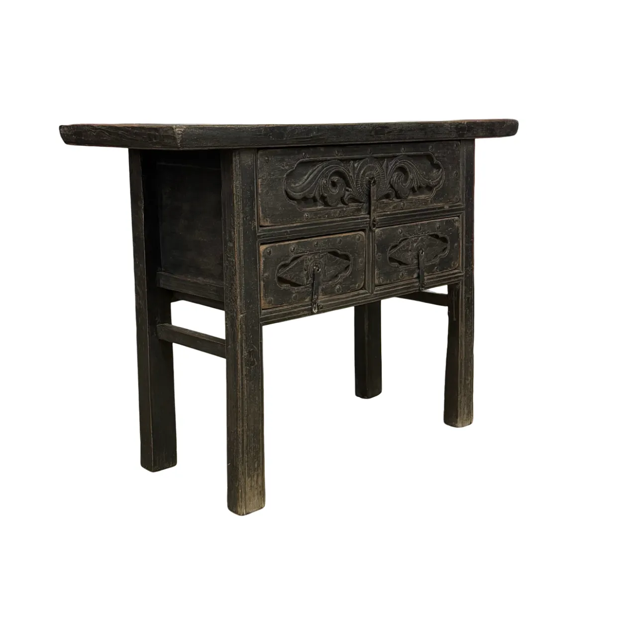 Dressoir zwart 3 la snijwerk uniek