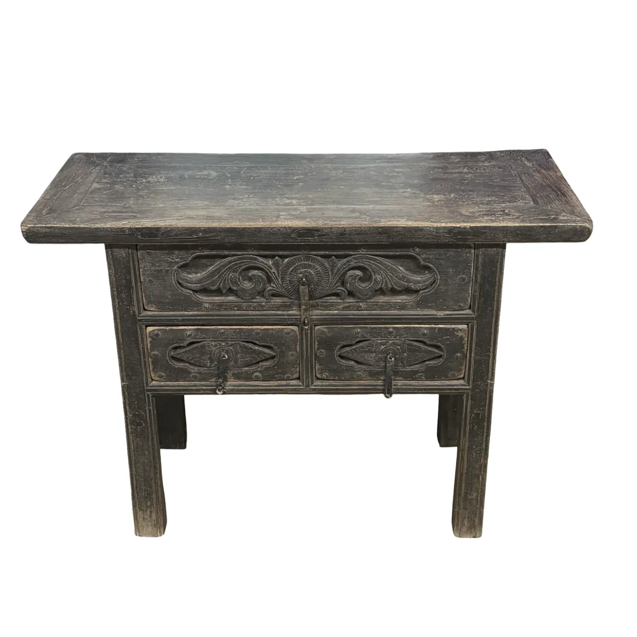 Dressoir zwart 3 la snijwerk uniek