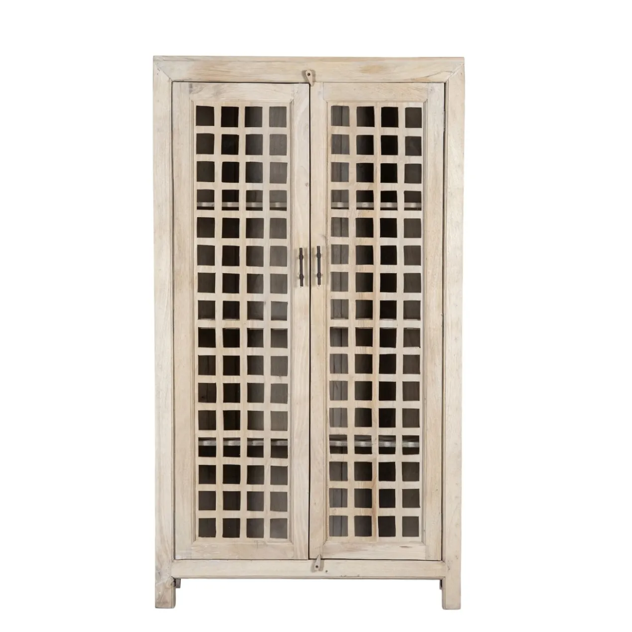 Drishti - Vitrinekast Mangohout Ibiza Stijl 180cm
