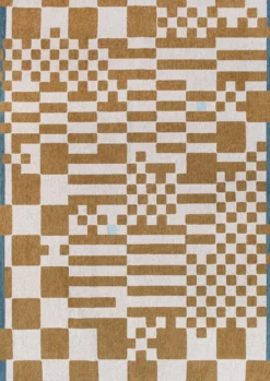 Ecorugs vloerkleed Chess goud 200x280 cm