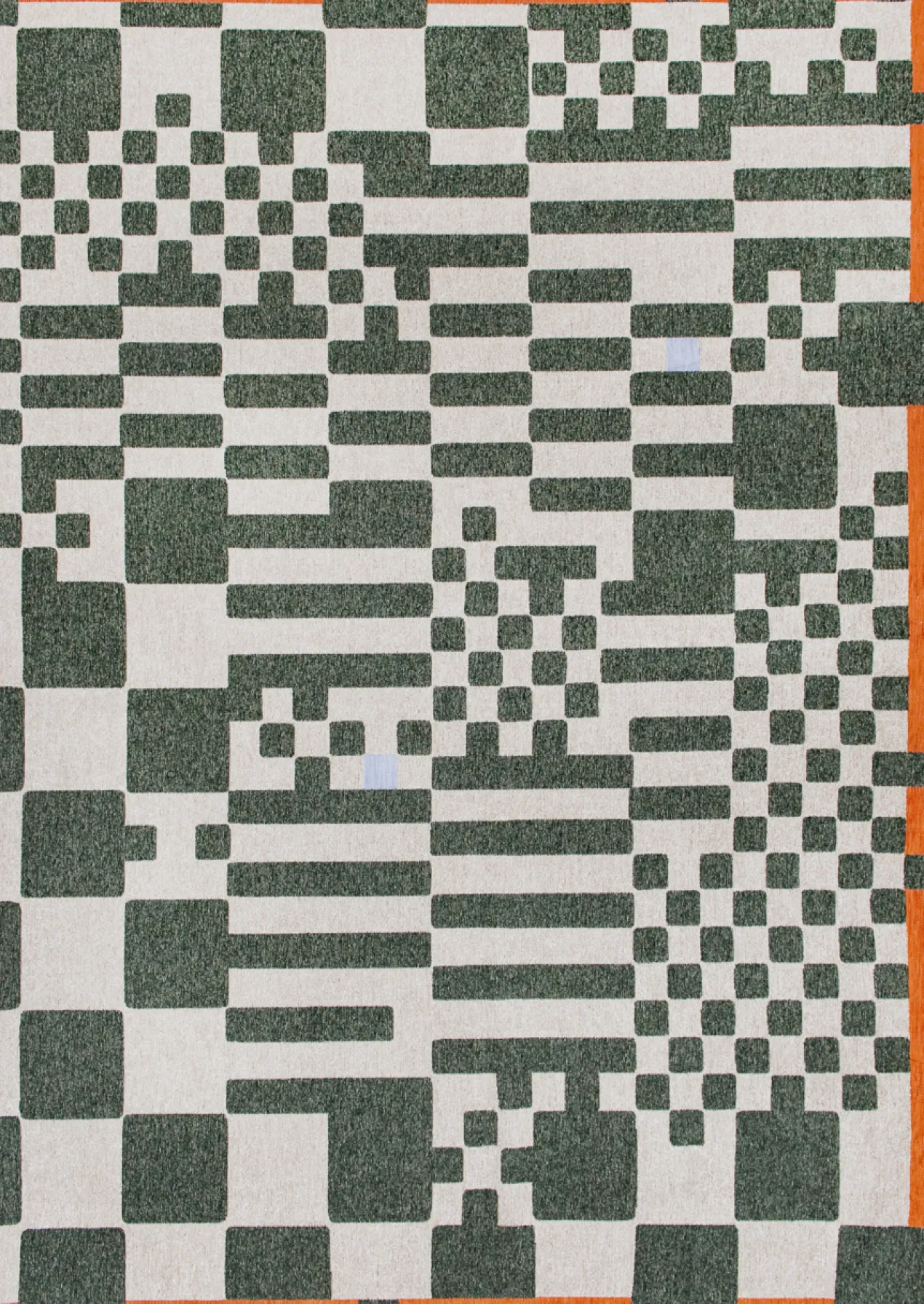 Ecorugs vloerkleed Chess groen 80x150 cm