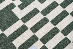 Ecorugs vloerkleed Chess groen 240x340 cm