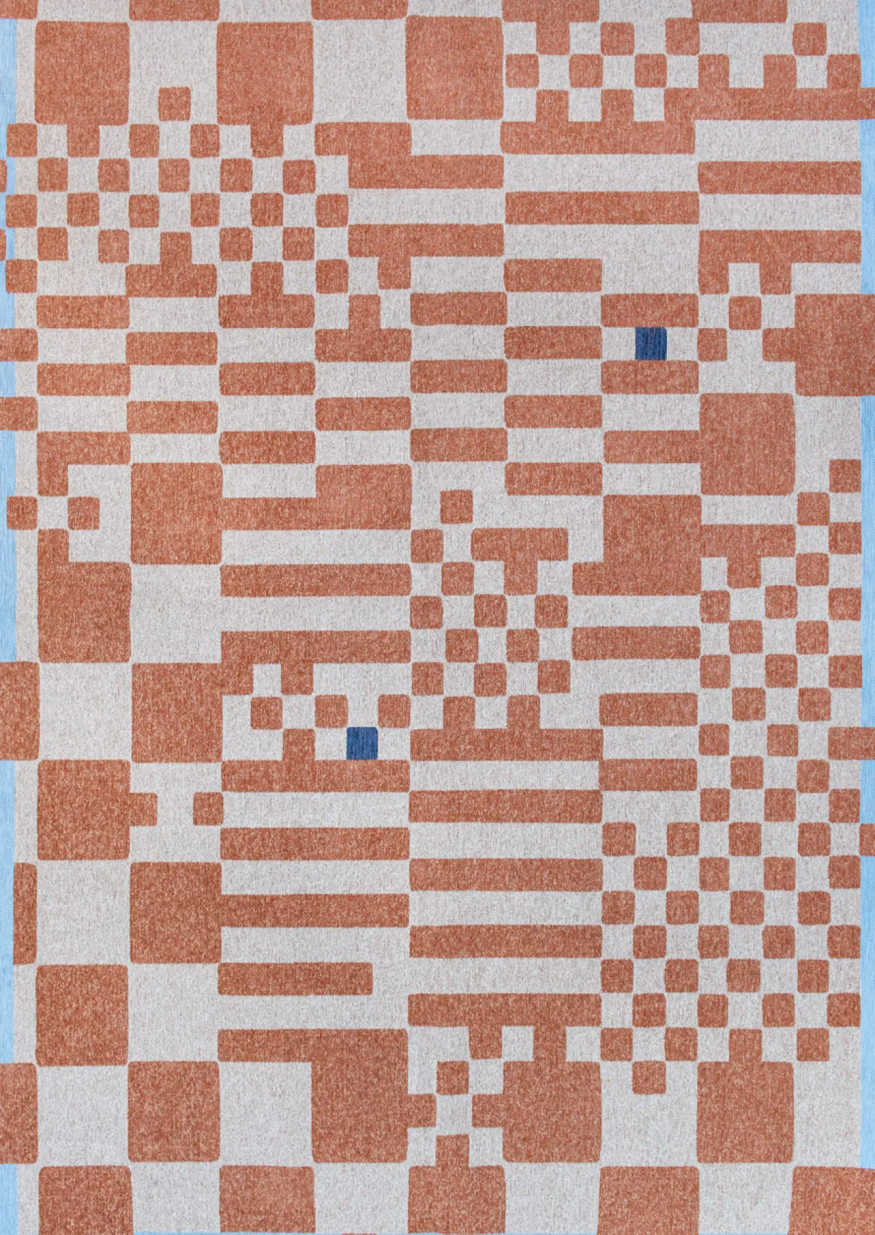 Ecorugs vloerkleed Chess oranje 200x280 cm