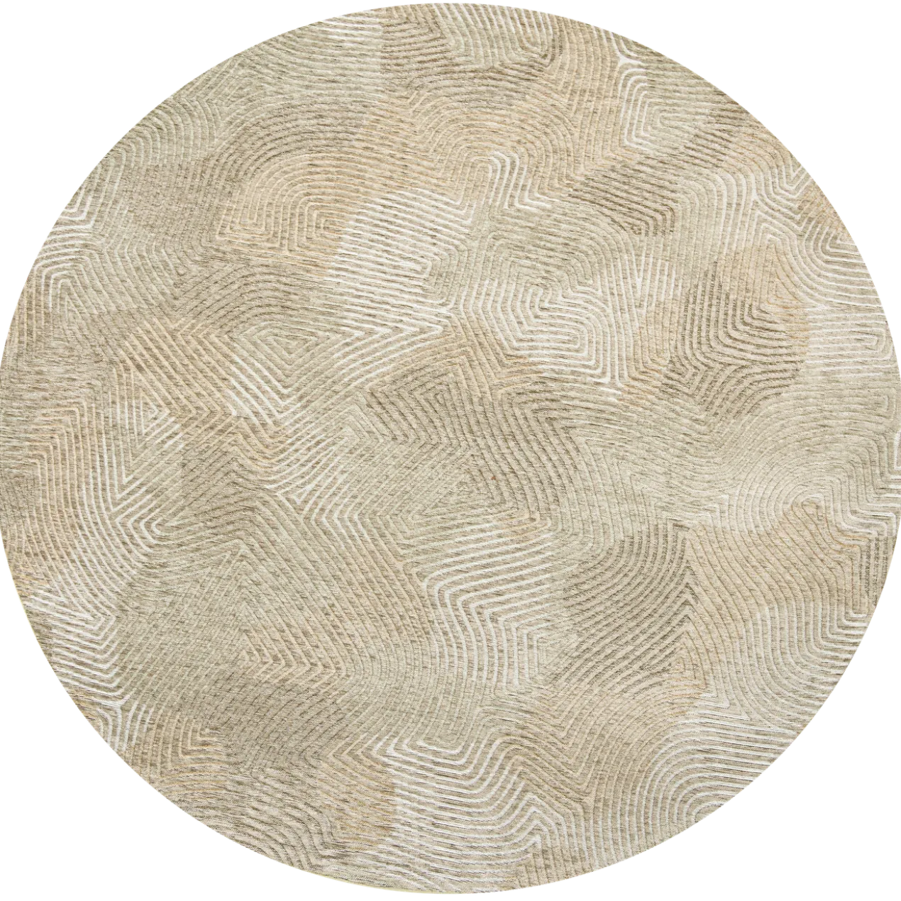 Ecorugs vloerkleed Coral beige ∅ 240 cm