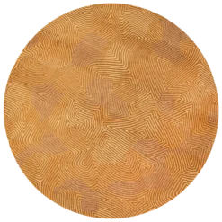 Ecorugs vloerkleed Coral goud 80x150 cm ∅ 140 cm