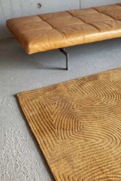 Ecorugs vloerkleed Coral goud 80x150 cm ∅ 140 cm