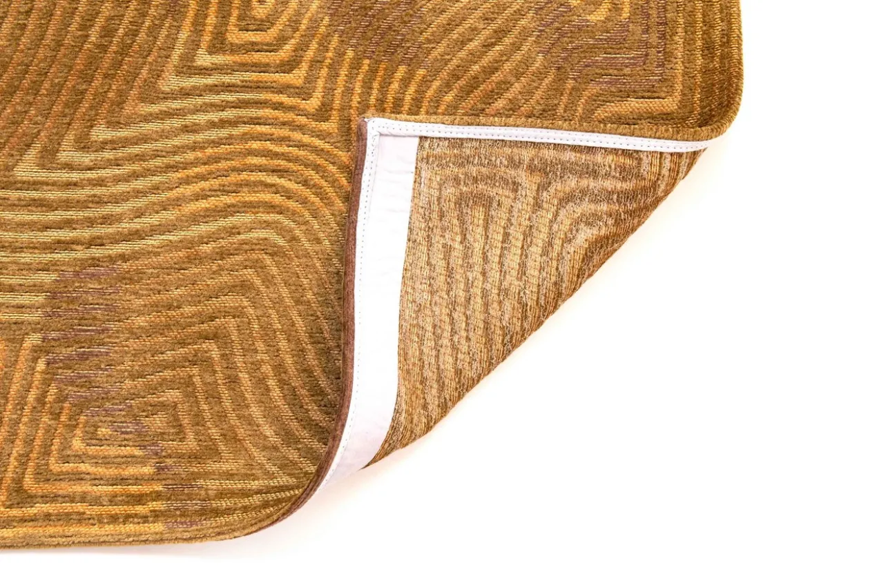 Ecorugs vloerkleed Coral goud 80x150 cm 240x340 cm
