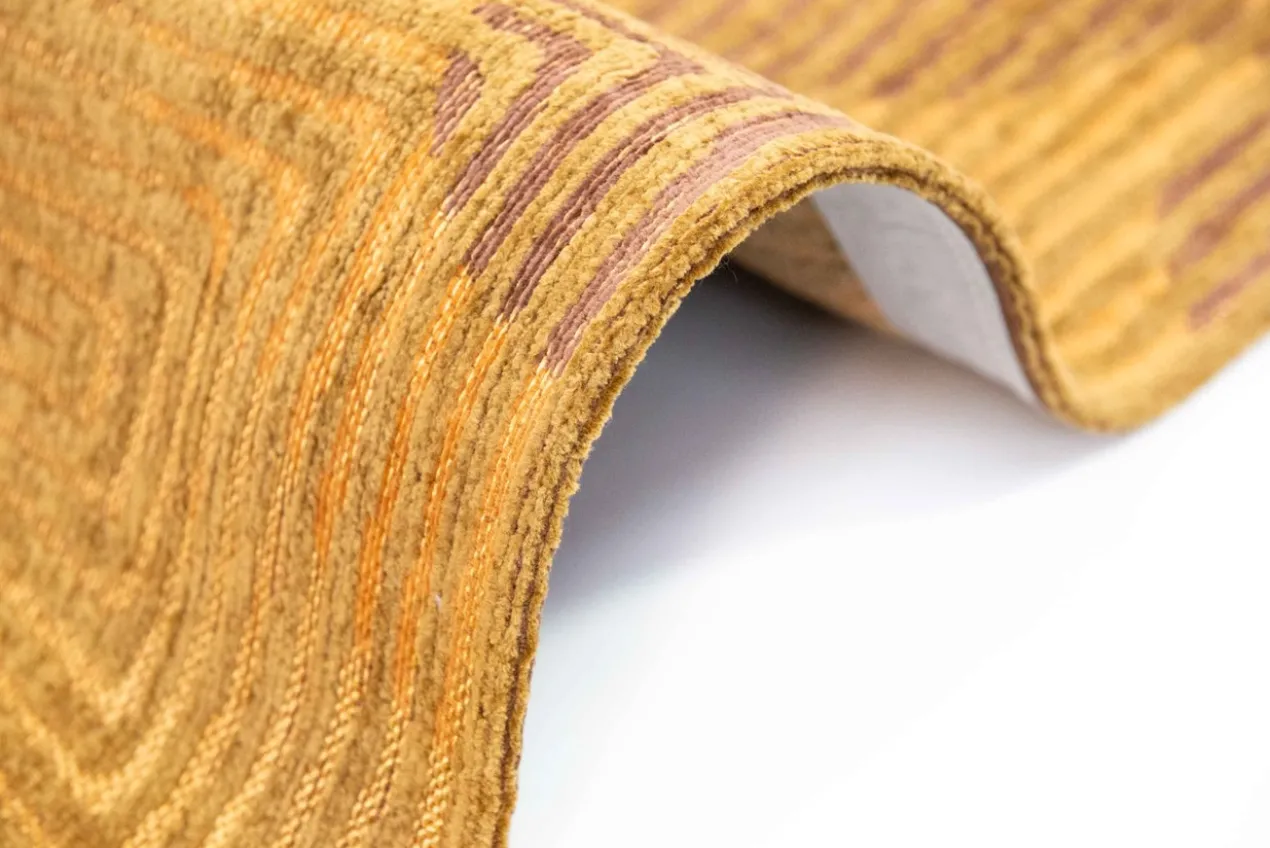 Ecorugs vloerkleed Coral goud 80x150 cm 240x340 cm