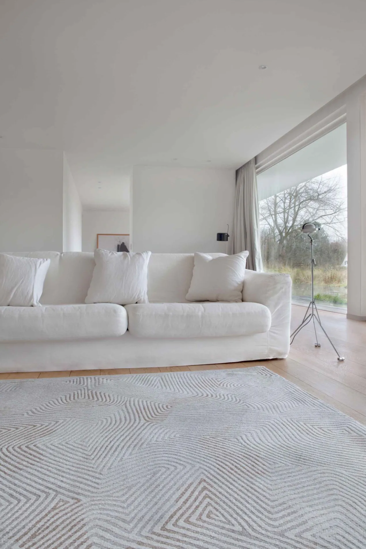 Ecorugs vloerkleed Coral wit ∅ 140 cm