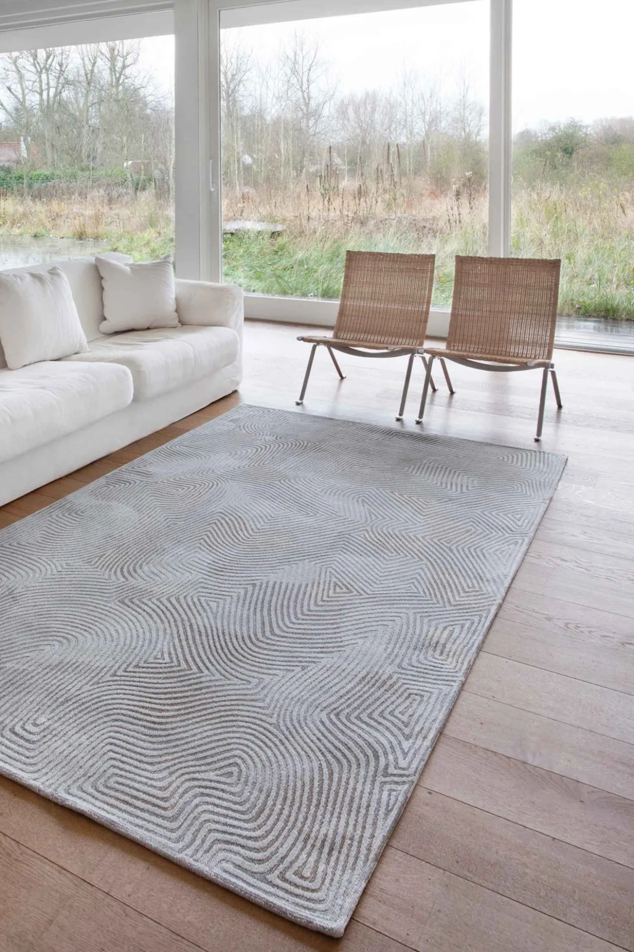 Ecorugs vloerkleed Coral wit 170x240 cm