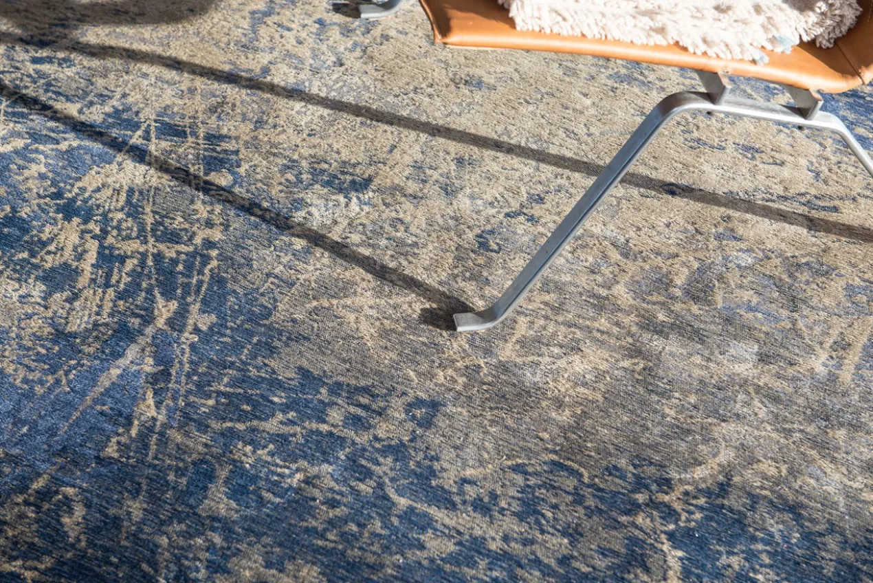 Ecorugs vloerkleed Cracks blauw 140x200 cm