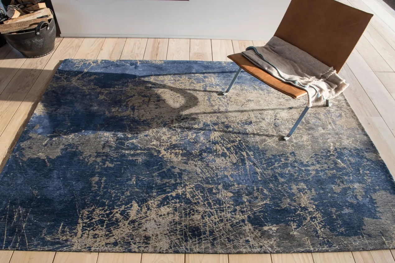 Ecorugs vloerkleed Cracks blauw 170x240 cm