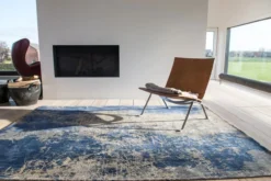 Ecorugs vloerkleed Cracks blauw ∅ 240 cm