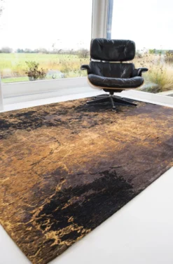Ecorugs vloerkleed Cracks goud 170x240 cm