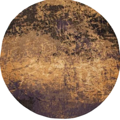 Ecorugs vloerkleed Cracks goud ∅ 240 cm