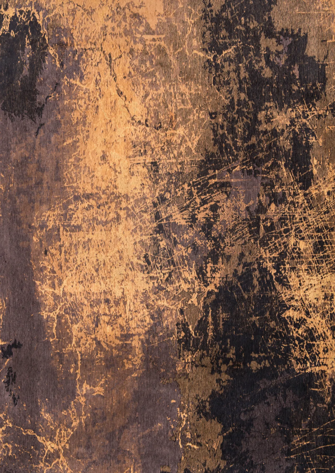 Ecorugs vloerkleed Cracks goud 240x340 cm