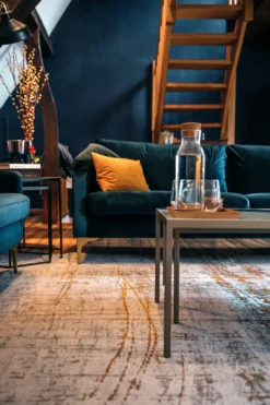 Ecorugs vloerkleed Griff goud 80x150 cm
