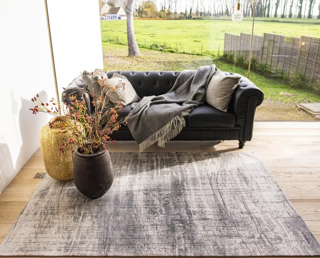 Ecorugs vloerkleed Griff grijs 280x390 cm