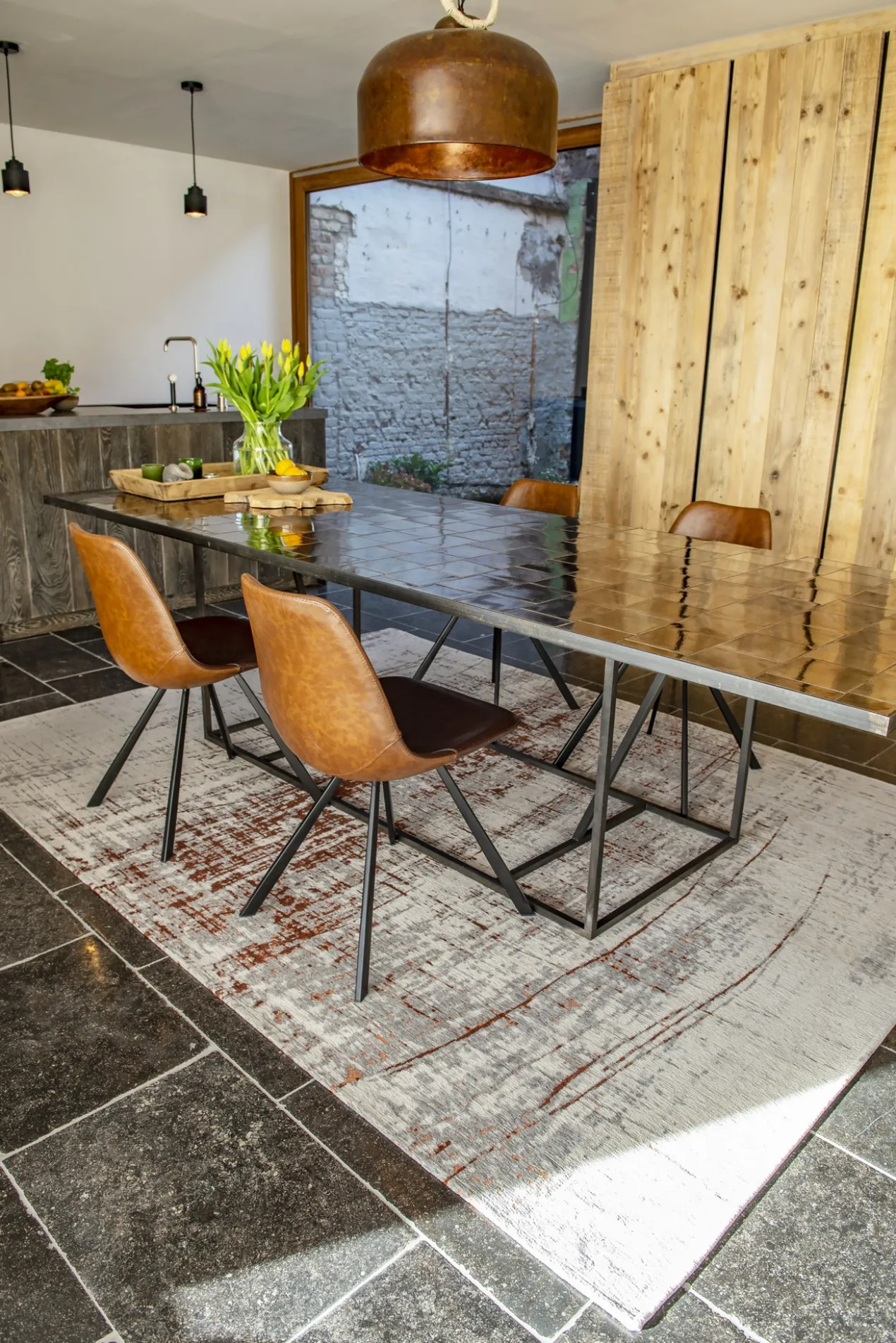 Ecorugs vloerkleed Griff koper 80x150 cm