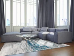 Ecorugs vloerkleed Griff turquoise 200x280 cm